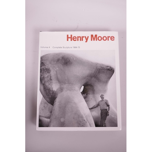 42 - A collection of five Henry Moore books, to include four volumes of 'The Lund Humphries Henry Moore S... 