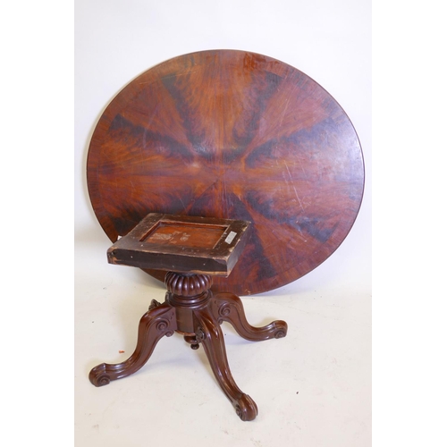 1109 - A Victorian mahogany table top, 50