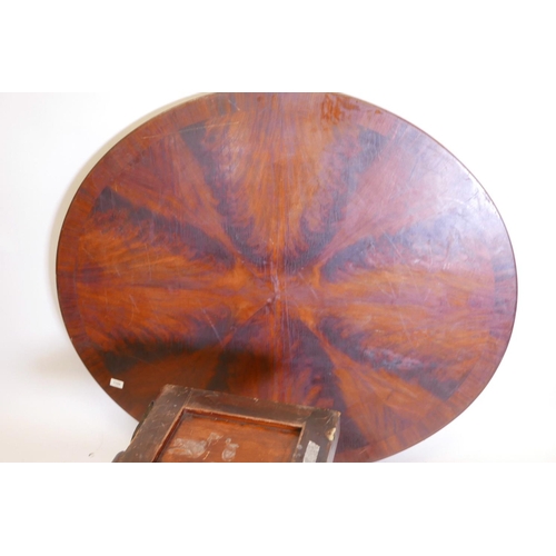 1109 - A Victorian mahogany table top, 50