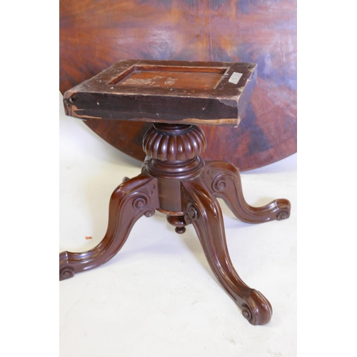 1109 - A Victorian mahogany table top, 50