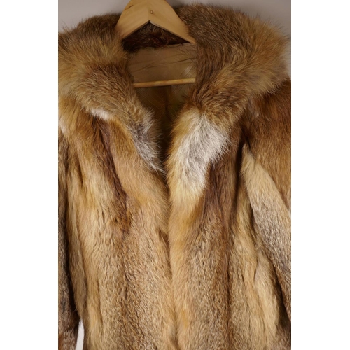 10 - A vintage red fox fur jacket