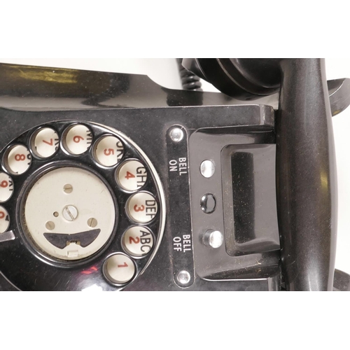 26 - Two GPO black Bakelite telephones, models 332 and 328L