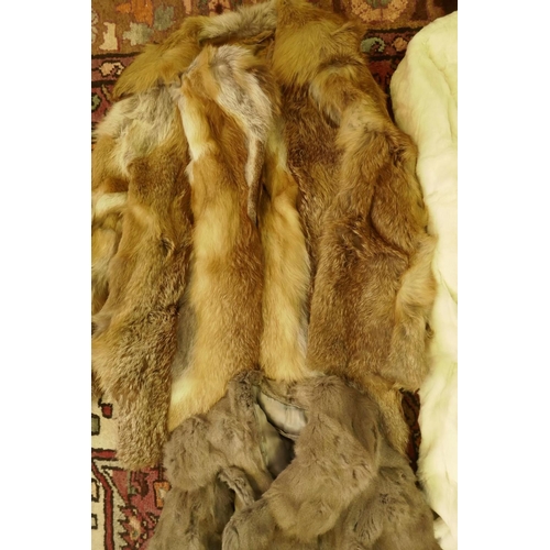 97 - A fox fur jacket, together with a short fur jacket by Ritter Bros, New York, a grey fur jacket and a... 