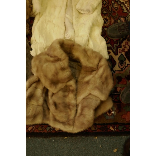 97 - A fox fur jacket, together with a short fur jacket by Ritter Bros, New York, a grey fur jacket and a... 