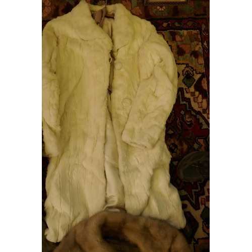 97 - A fox fur jacket, together with a short fur jacket by Ritter Bros, New York, a grey fur jacket and a... 