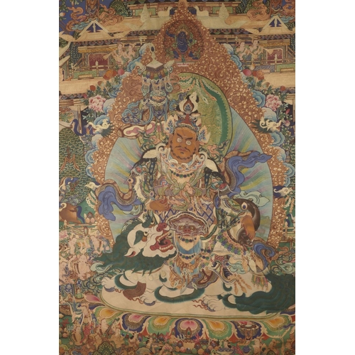 30 - A Sino-Tibetan printed thangka depicting wrathful deities, 31