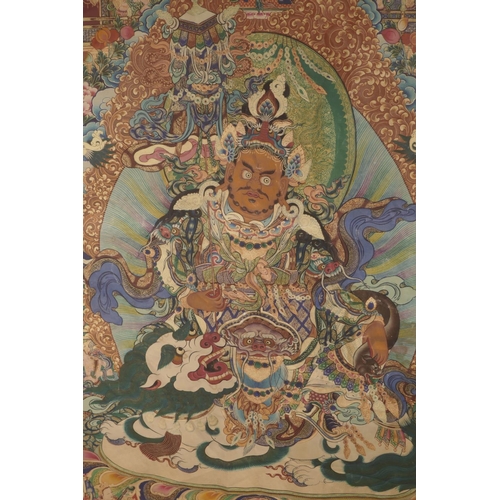 30 - A Sino-Tibetan printed thangka depicting wrathful deities, 31