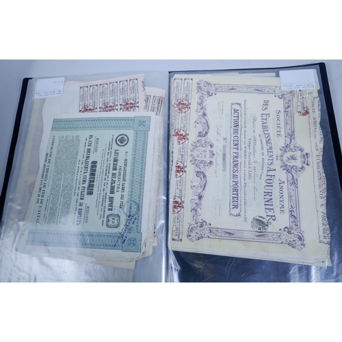 50 - A collection of all World share certificates