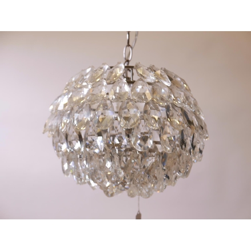 1201 - A John Lewis 'Alexa' crystal glass ceiling lamp, 13