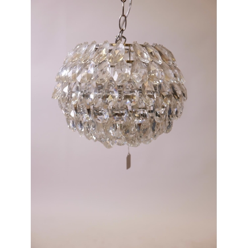 1201 - A John Lewis 'Alexa' crystal glass ceiling lamp, 13