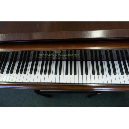 1185 - A Gors and Kallmann of Berlin rosewood baby grand piano, sound board stamped A.D. Lexow, No.543995, ... 