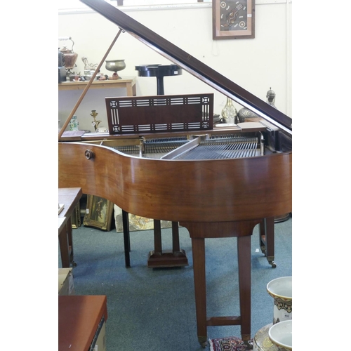 1185 - A Gors and Kallmann of Berlin rosewood baby grand piano, sound board stamped A.D. Lexow, No.543995, ... 