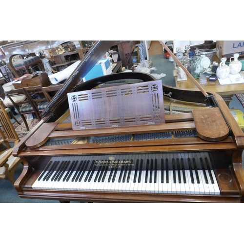 1185 - A Gors and Kallmann of Berlin rosewood baby grand piano, sound board stamped A.D. Lexow, No.543995, ... 