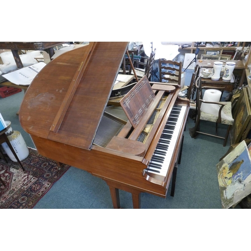 1185 - A Gors and Kallmann of Berlin rosewood baby grand piano, sound board stamped A.D. Lexow, No.543995, ... 