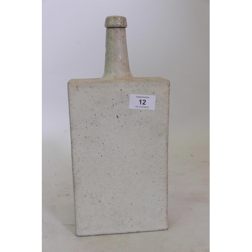 12 - Bruno Gambone, a ceramic bottle with stopper, signed to base Gambone for J.M., mid C20th, 13