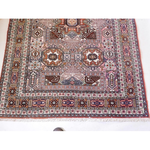 1117 - A hand knotted wool carpet, A/F, moth damage, 54