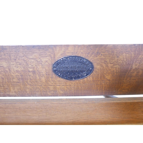 187 - A vintage Hardy Bros iron bound oak rod box, 68