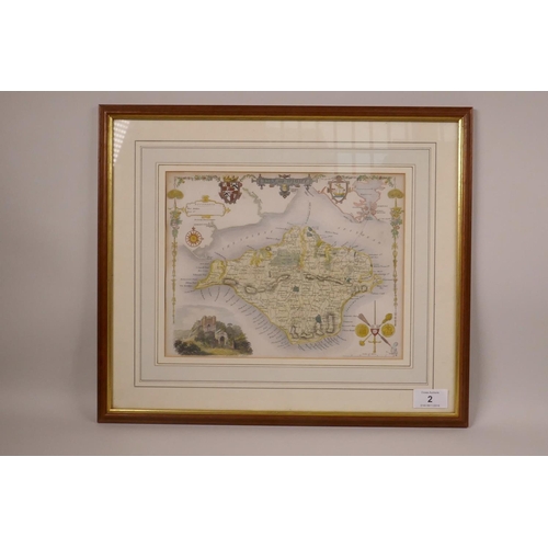 2 - Thomas Moule (British, 1784-1851), a map of the Isle of Wight, originally engraved for Moule's 'The ... 