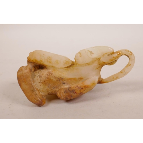 200 - A Chinese jade carving of a kylin, 3½