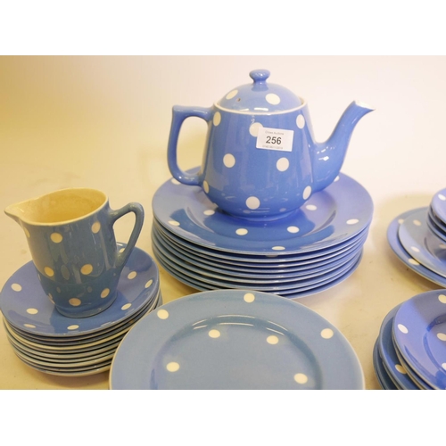 256 - A collection of T.G. Green, Blue Domino dinner and tea wares including a toast rack, egg cups, butte... 