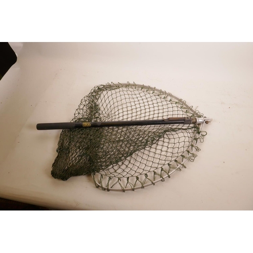 312 - A Hardy Bros telescopic folding landing net, 33