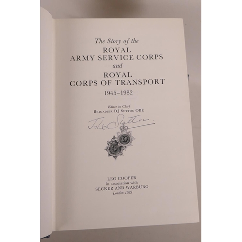 407 - A quantity of books on the Royal Army Service Corps to include 'The story of the R.A.S.C. and R.C.T.... 