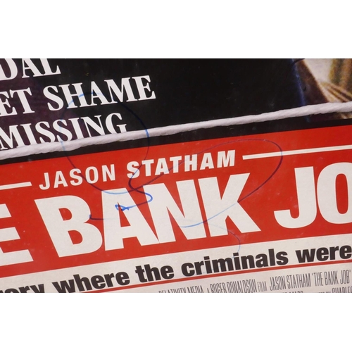 410 - 'The Bank Job', mounted film poster, signed by some of the cast, 40