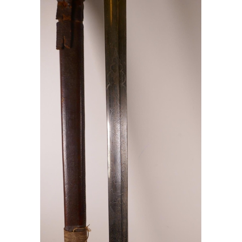 416 - A WW1 Gurkha officer's sword, 37½