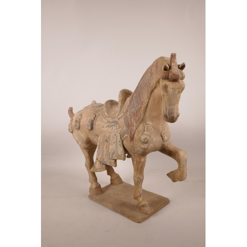 420 - A Chinese Tang style pottery horse, 15