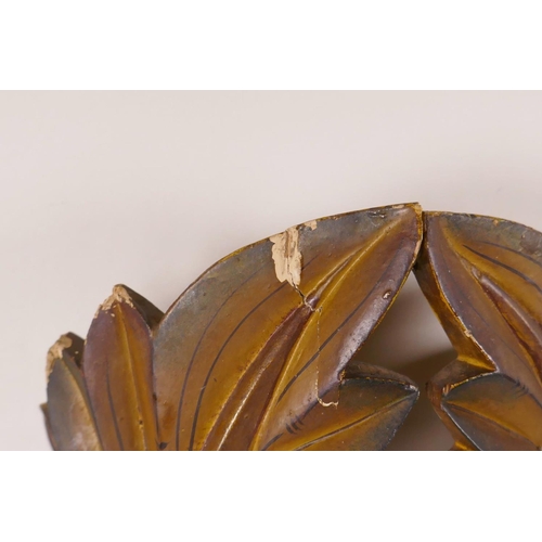 536 - A vintage Sri Lankan Kolam mask, with polychrome decoration, probably first half C20th, 19