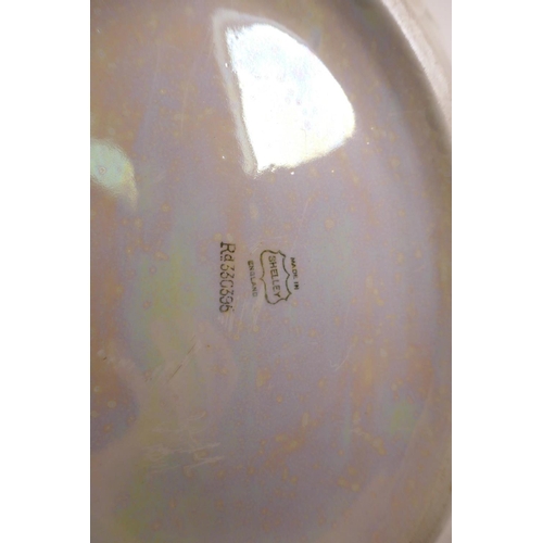 552 - A Shelley pearlescent lustre wash basin, together with an Ashworth Ironstone stem bowl from the 'Uni... 