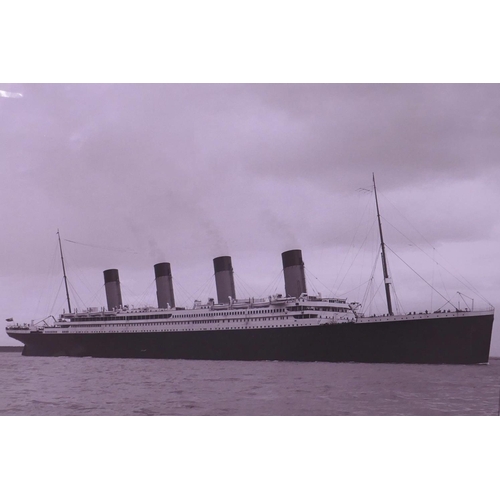 67 - 'Titanic-1912' photographic print by Beken using the original historical glass plate negative, handw... 