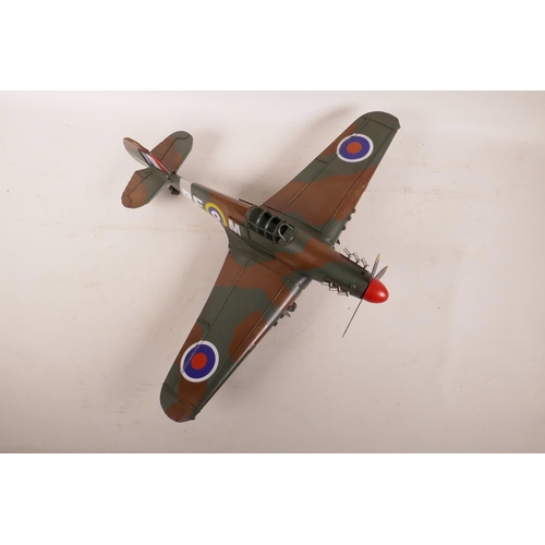 71 - A metal scale model of a Mustang fighter, 16