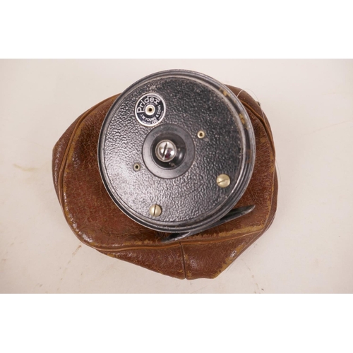 77 - A J.W. Young & Sons Pirdex trout fishing reel, 3½