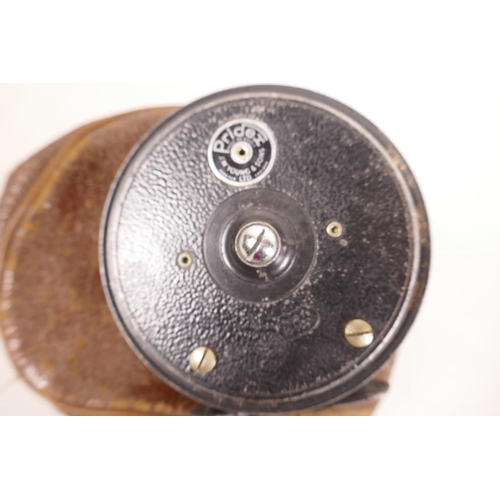 77 - A J.W. Young & Sons Pirdex trout fishing reel, 3½