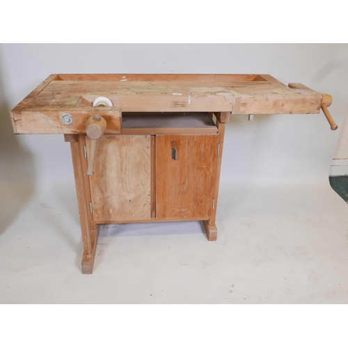 1103 - A C19th Arts and Crafts oak occasional table with pierced frieze and undertier, 18