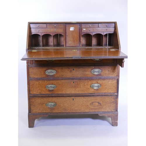 1125 - A C19th Chinese elm marriage cabinet, fitted with drawers, 41