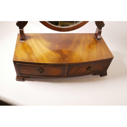 1092 - A Regency style mahogany swing toilet mirror, 17