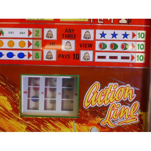 1122 - A 1970s/1980s Spitfire 'Action Line' fruit machine with single one arm operating action, 60