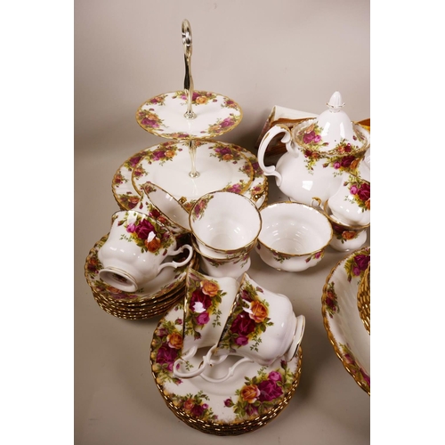 70 - An extensive Royal Albert 'Old Country Rose' pattern tea, coffee and dinner service comprising six p... 