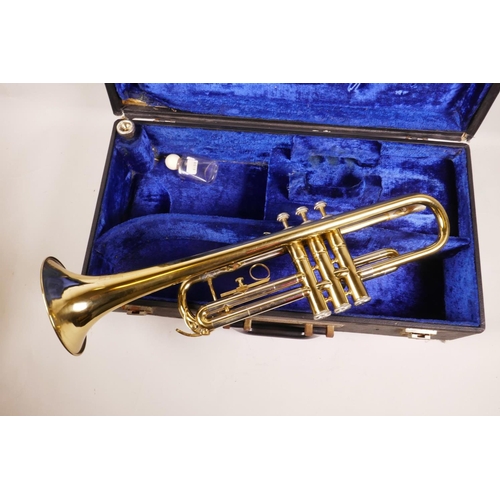 11 - A B&M Champion brass trumpet, in a fitted case, 20