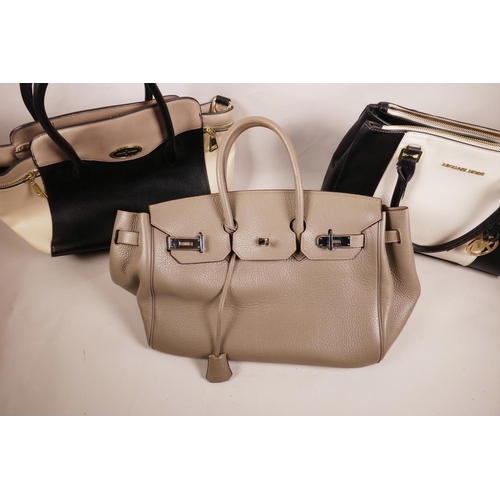 21 - Three designer style handbags