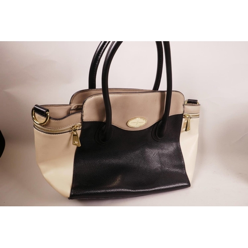 21 - Three designer style handbags