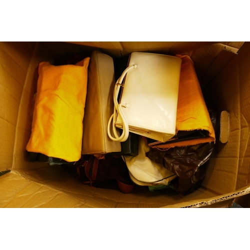 39 - A box of circa twenty vintage designer handbags and purses from the 1960s and 70s, includes some pro... 