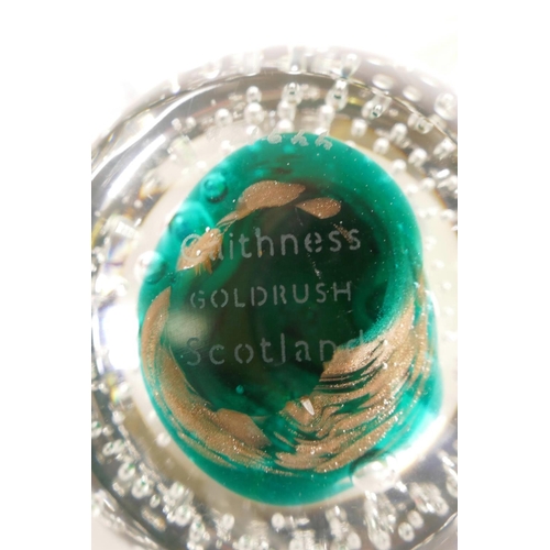 12 - Six Caithness paperweights, all numbered and individually titled; 'Moonflower', 'Goldrush', 'Fountai... 