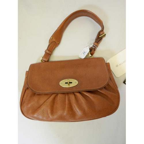 57 - A Mulberry 'Joelle' oak coloured leather shoulder bag, with original purchase receipt