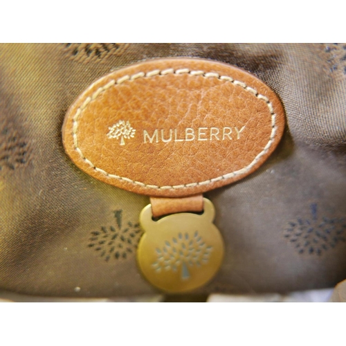 57 - A Mulberry 'Joelle' oak coloured leather shoulder bag, with original purchase receipt