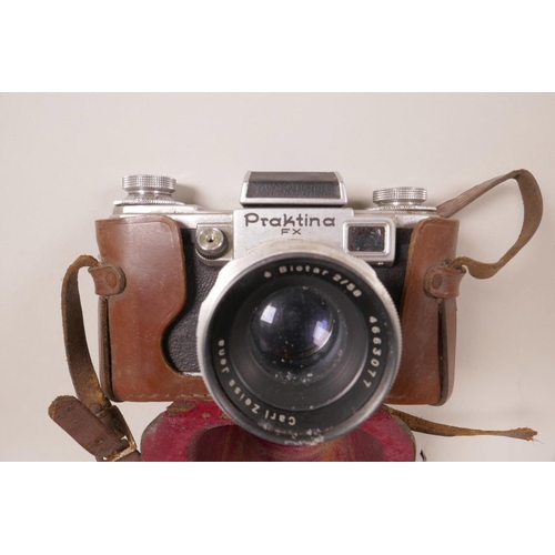 47 - A Praktina FX 35mm SLR camera made by Kamera-Werke (KW) in Dresden, East Germany in the early 1950s,... 