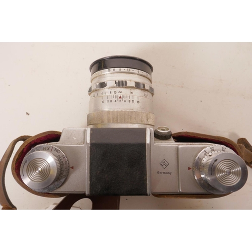 47 - A Praktina FX 35mm SLR camera made by Kamera-Werke (KW) in Dresden, East Germany in the early 1950s,... 