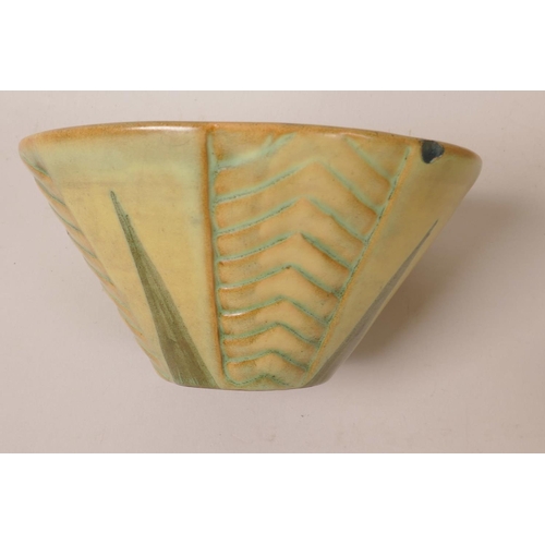 53 - A drip glazed studio pottery bowl, 10½